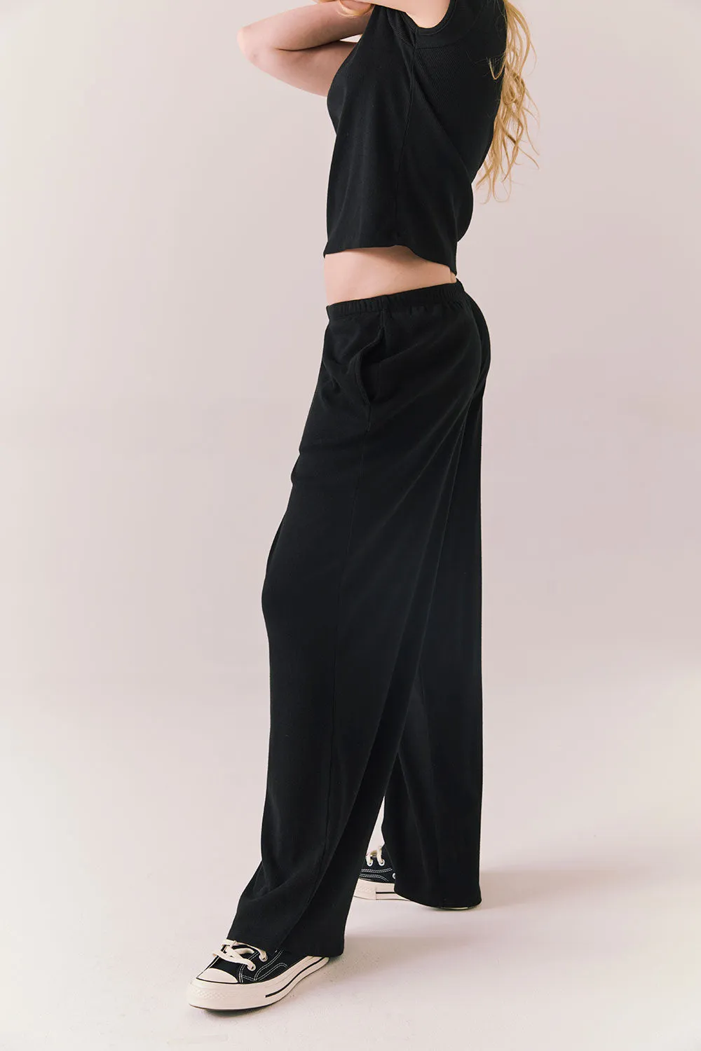 Harper Joggers – True Black Recycled Fleece Lounge Pants sold by Chaser product image thumbnail 3