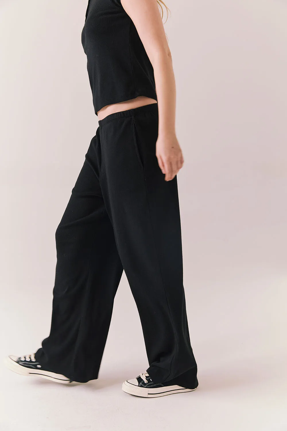 Harper Joggers – True Black Recycled Fleece Lounge Pants sold by Chaser product image thumbnail 5