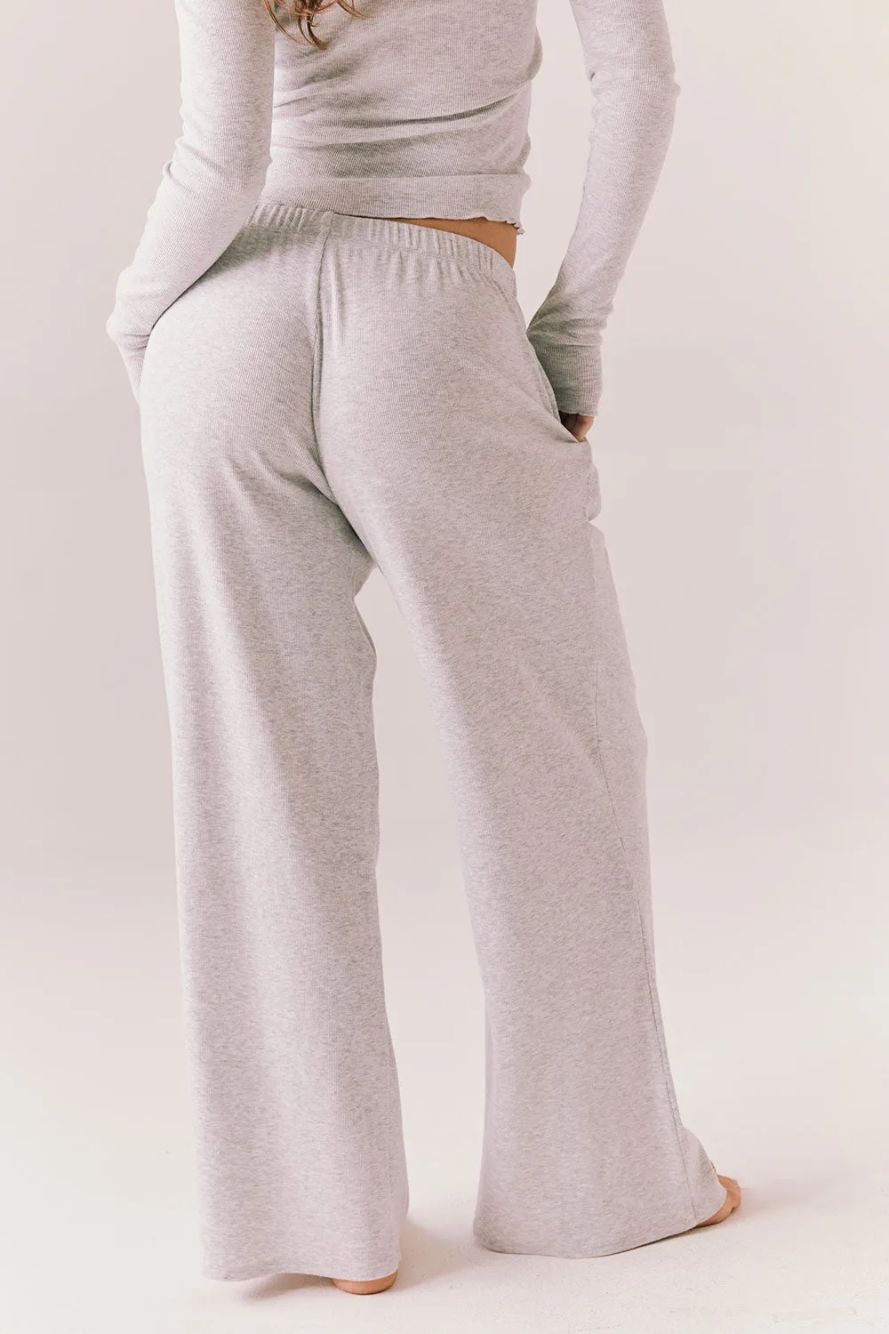 Harper Joggers – Light Heather Grey Eco-Fleece Lounge Pants sold by Chaser product image thumbnail 4