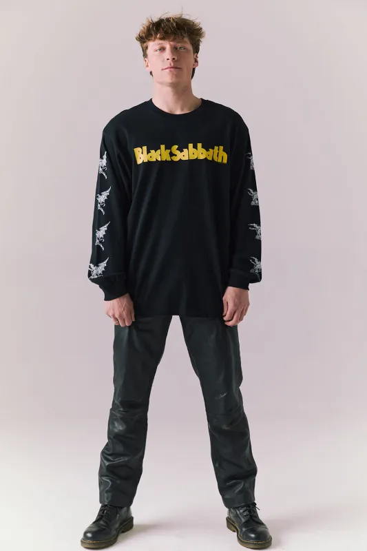 Black Sabbath Flying Angels Long Sleeve – True Black Vintage Rock Tee sold by Chaser