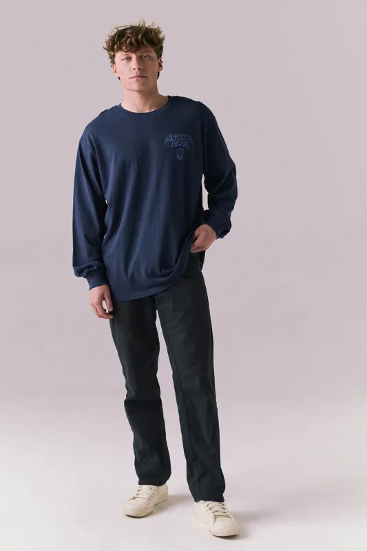 Grateful Dead Stealie Skull Long Sleeve – Dark and Stormy Blue Graphic Tee sold by Chaser