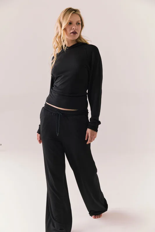 Providence Black Hoodie – Soft Modal Pullover with Matching Loungewear made by Chaser