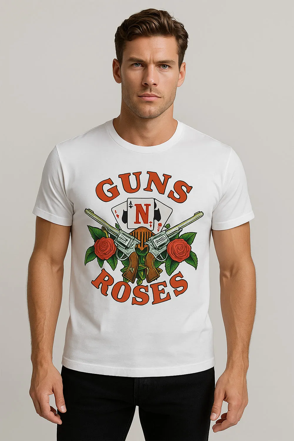 Guns N’ Roses Paradise City Tee – Vintage Band Tee in White sold by Chaser