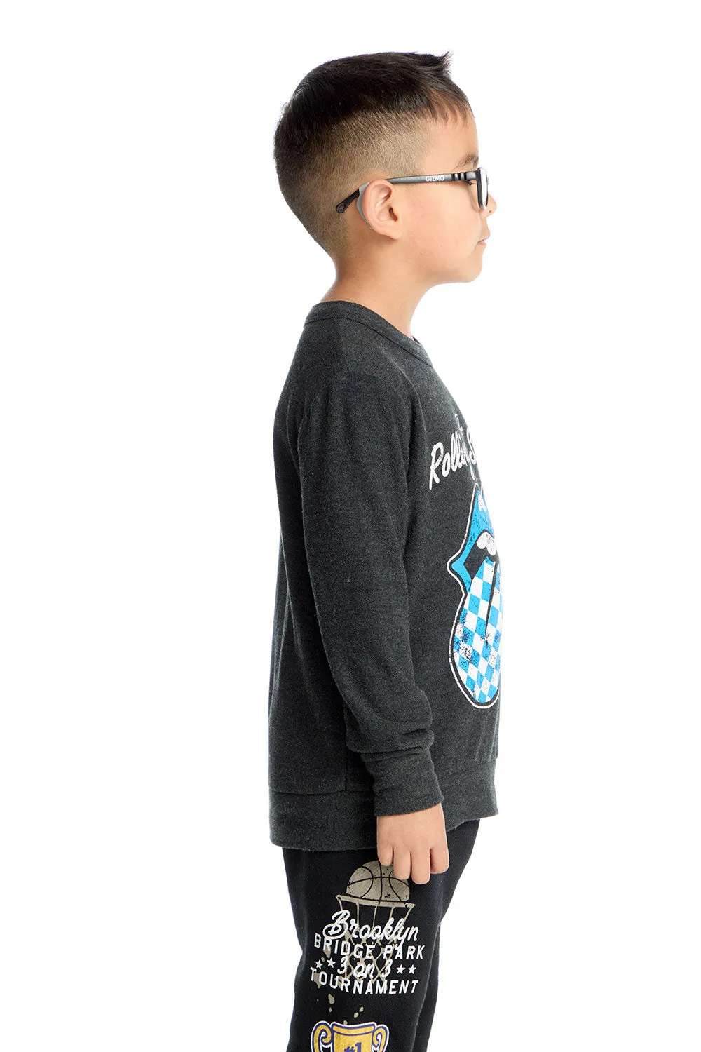 Rolling Stones Checkered Tongue Logo Long Sleeve sold by Chaser product image thumbnail 2