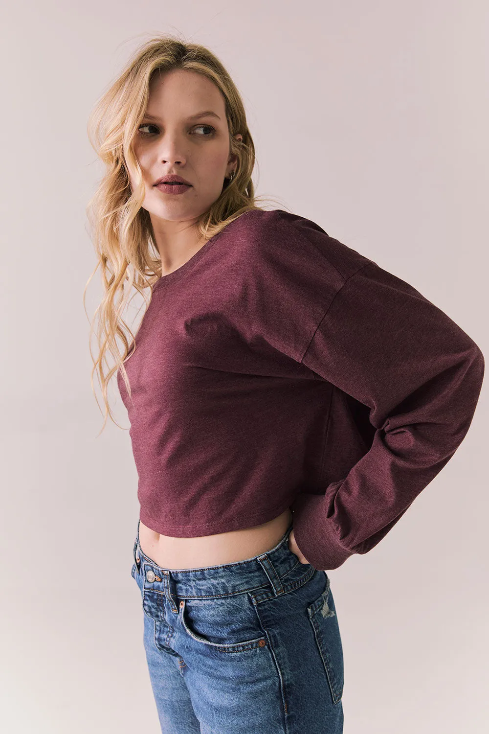 Hartt Long Sleeve – Fitted Essential in Fig sold by Chaser product image thumbnail 2