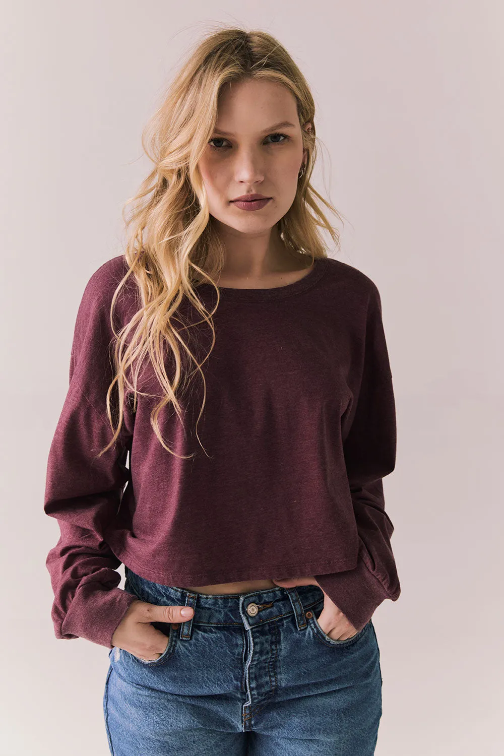 Hartt Long Sleeve – Fitted Essential in Fig sold by Chaser product image thumbnail 3