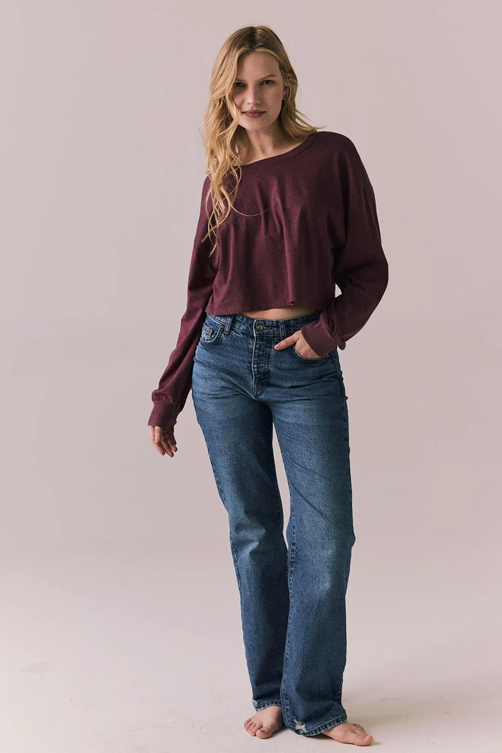 Hartt Long Sleeve – Fitted Essential in Fig sold by Chaser product image thumbnail 5