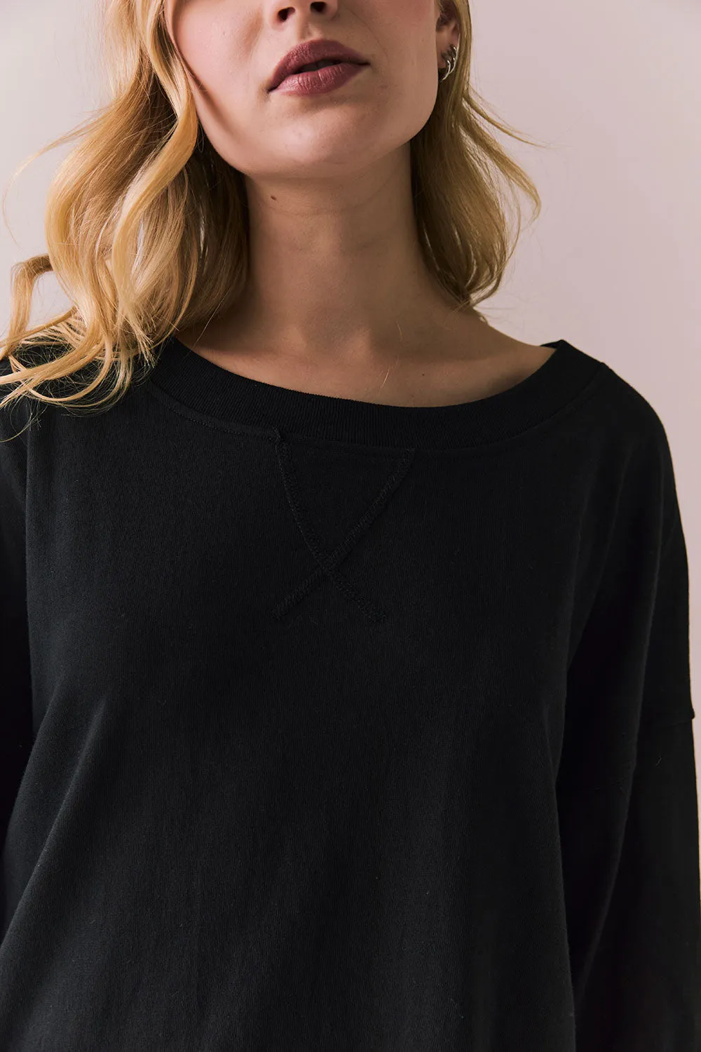 Pomona Long Sleeve – Black and White Stripe Top with Gigot Sleeves sold by Chaser product image thumbnail 5