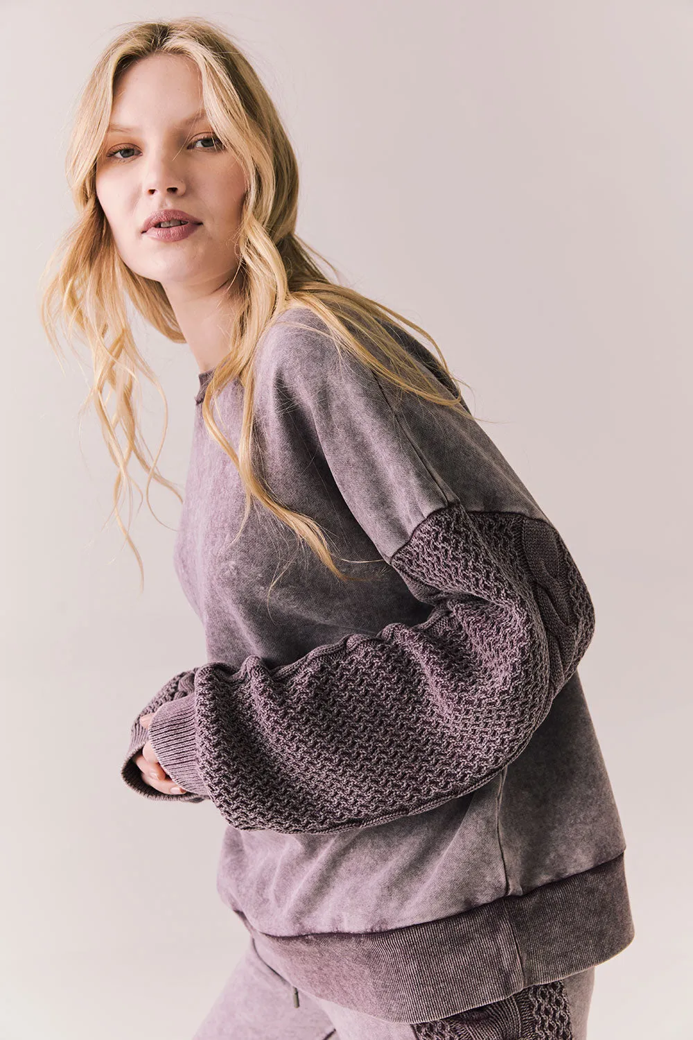 Maritime Pullover – Cozy Knit in Fig sold by Chaser product image thumbnail 2