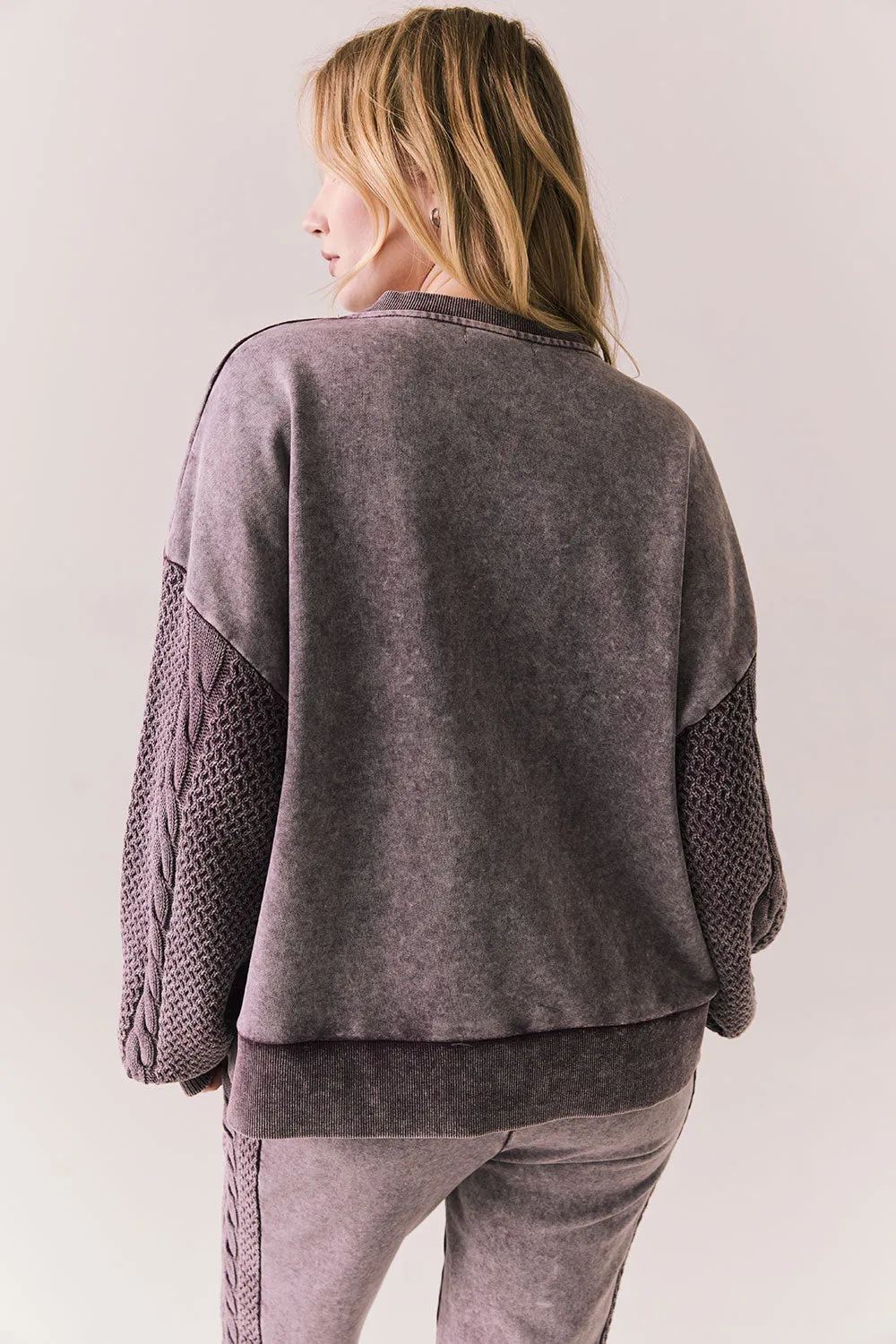 Maritime Pullover – Cozy Knit in Fig sold by Chaser product image thumbnail 3