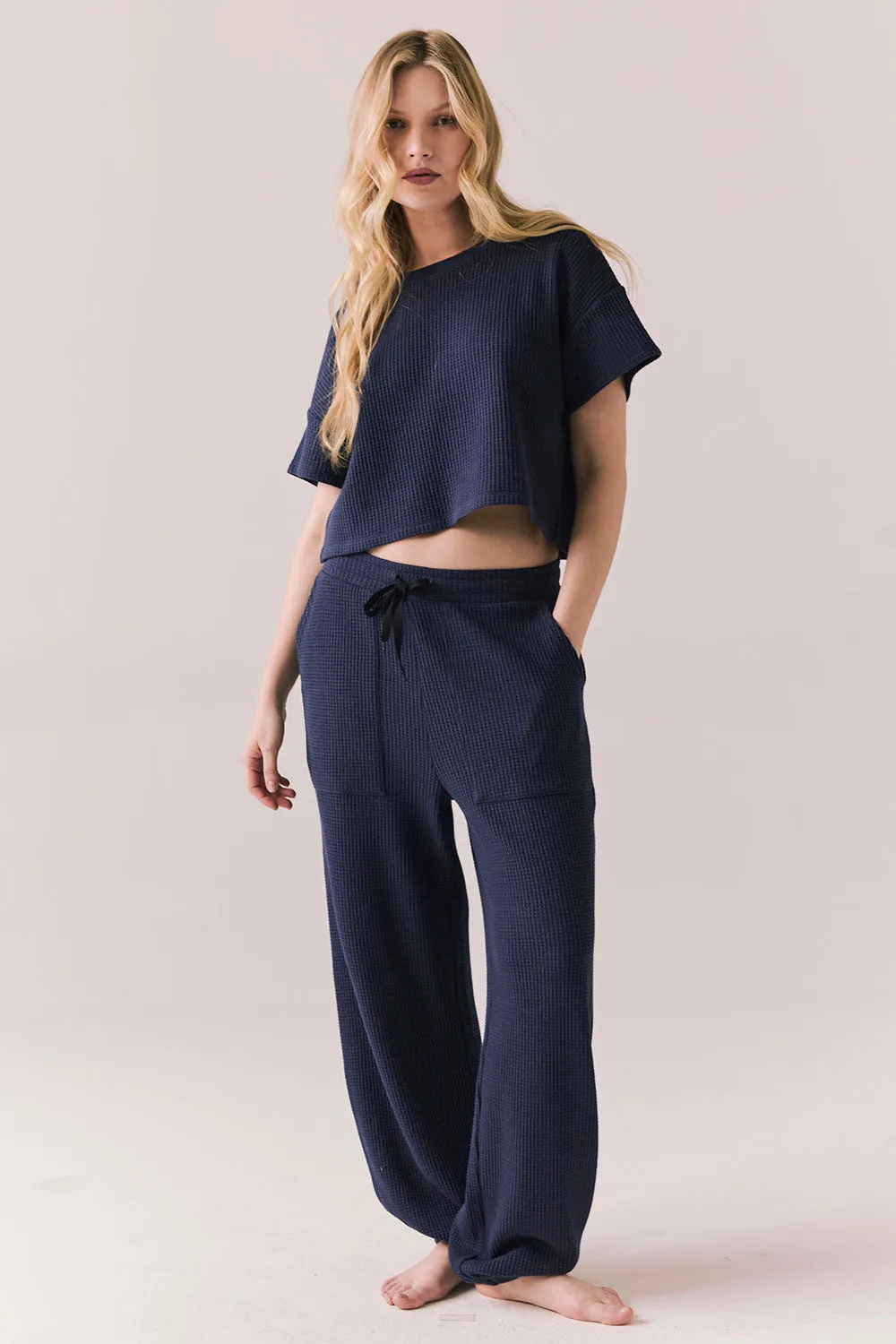 Billyy Joggers – Fleece Pants in Midnight Blue sold by Chaser product image thumbnail 4