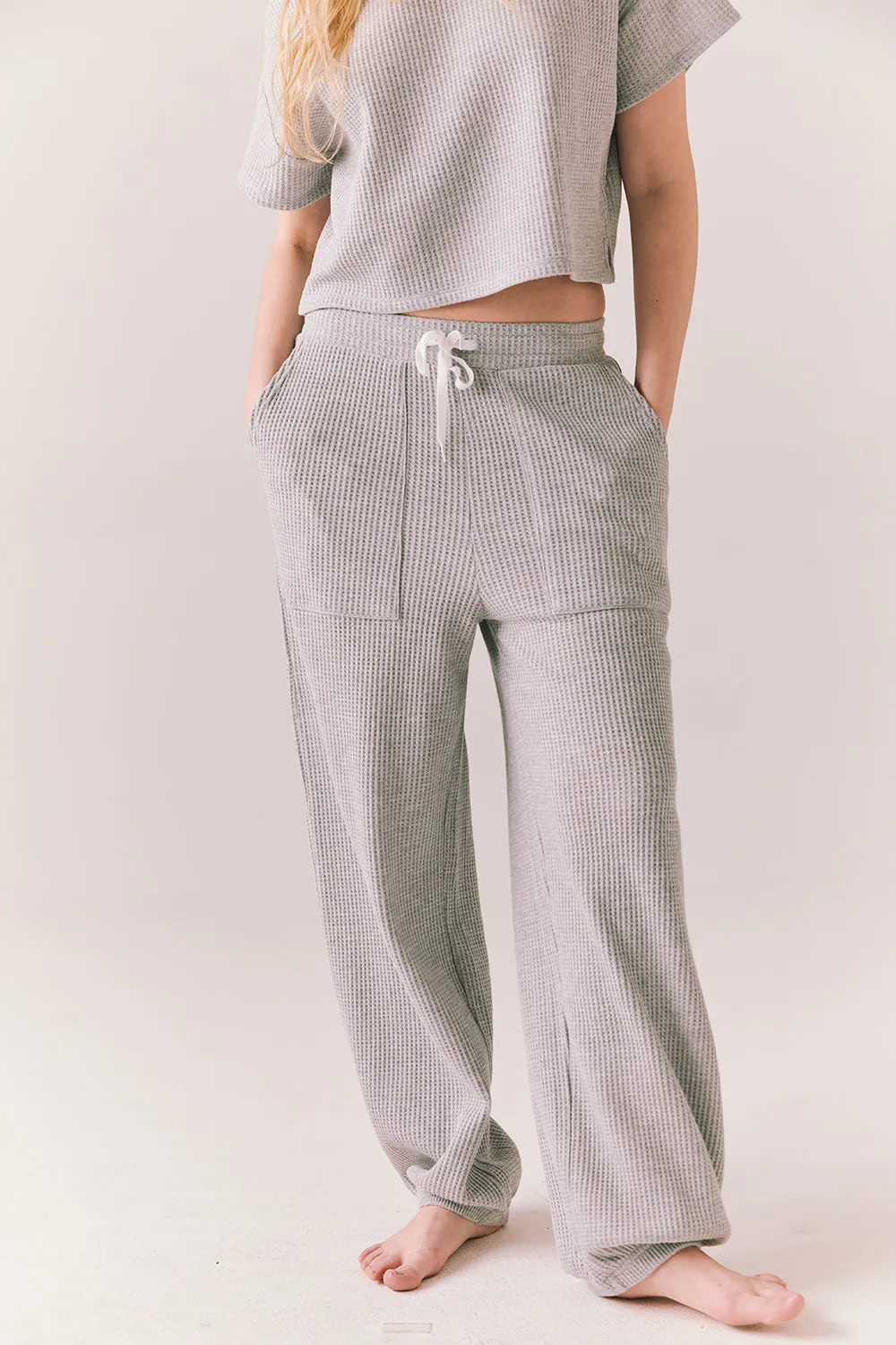 Billyy Joggers – Heather Grey Fleece Lounge Pants sold by Chaser product image thumbnail 2