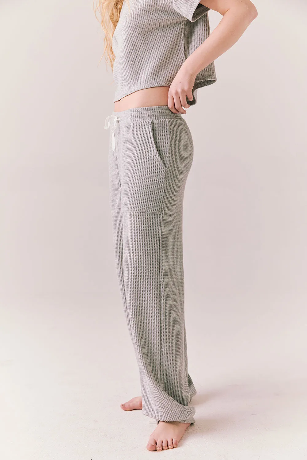 Billyy Joggers – Heather Grey Fleece Lounge Pants sold by Chaser product image thumbnail 3
