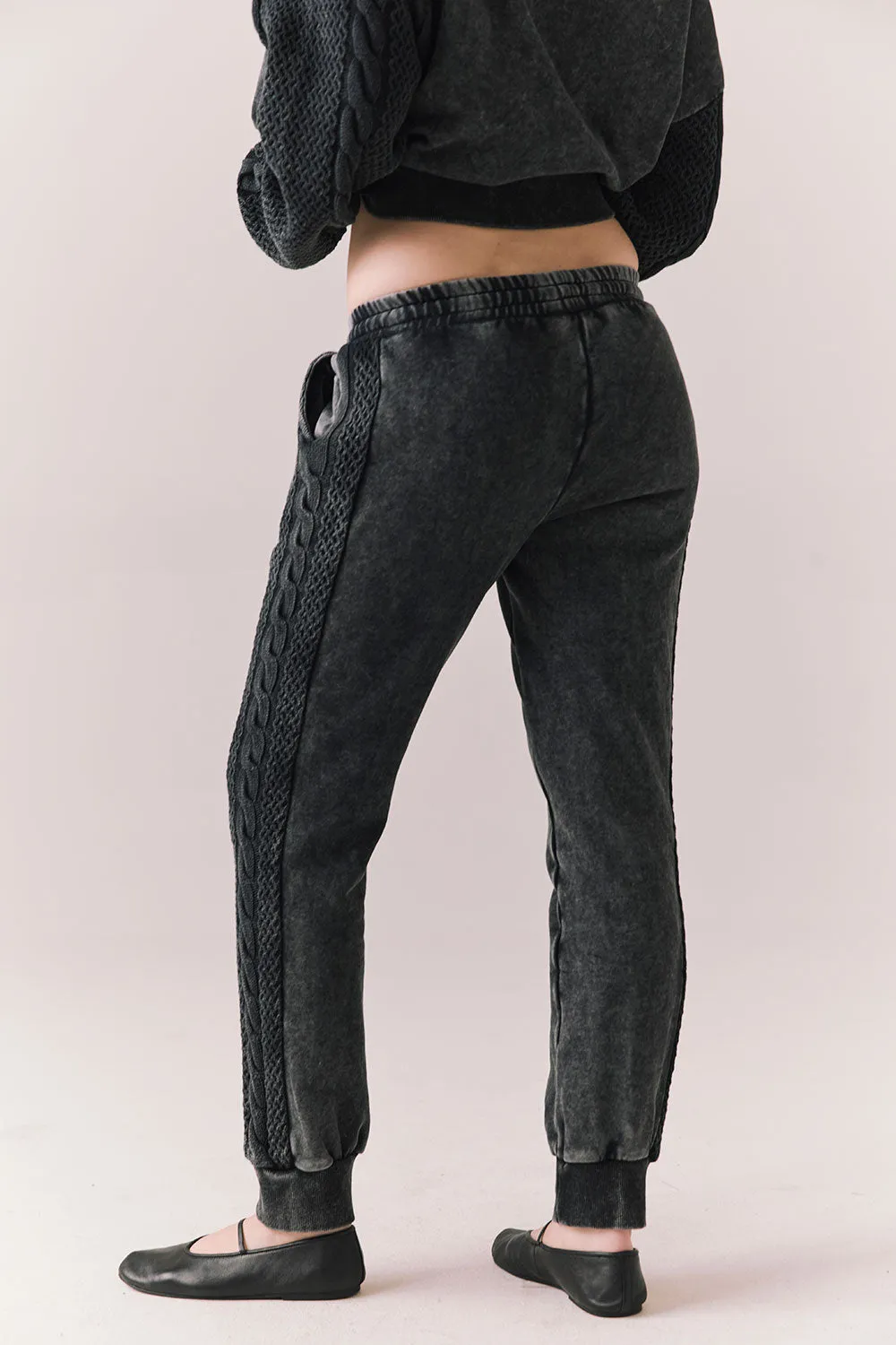 Bay Joggers – Classic Fleece Pants in True Black sold by Chaser product image thumbnail 3