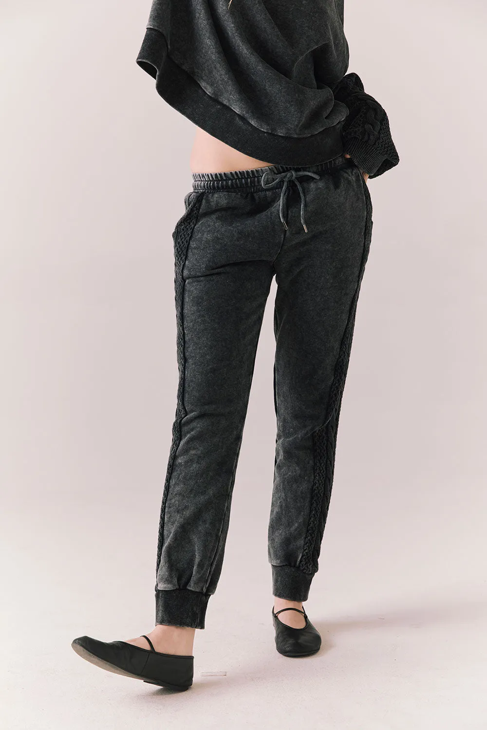 Bay Joggers – Classic Fleece Pants in True Black sold by Chaser product image thumbnail 2