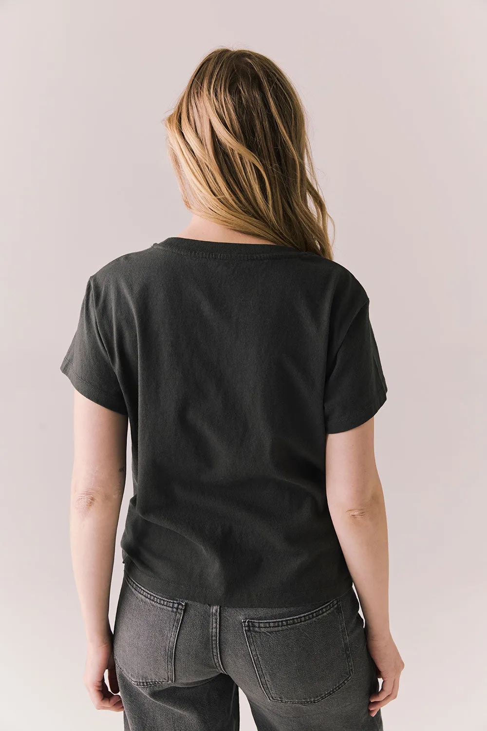 Blondie Tee – Heart of Glass Graphic Top in Vintage Black sold by Chaser product image thumbnail 4