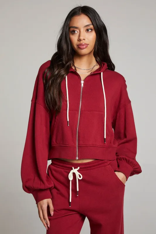 Abilenee Blood Red Zip Up Hoodie sold by Chaser