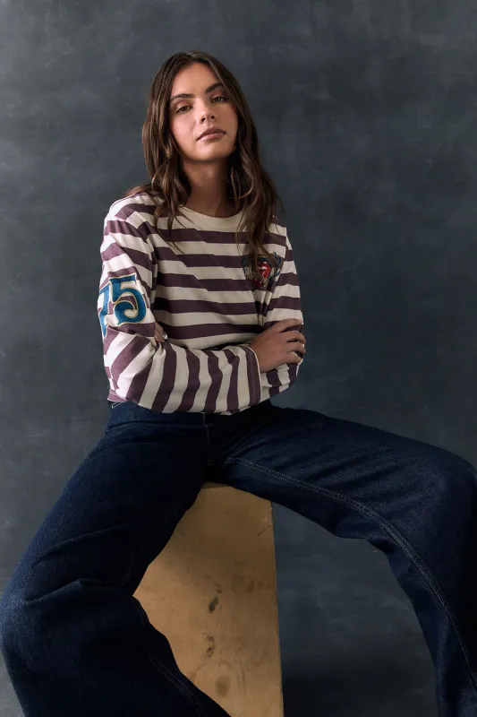 The Rolling Stones Rugby Stones Logo Cropped Pullover sold by Chaser