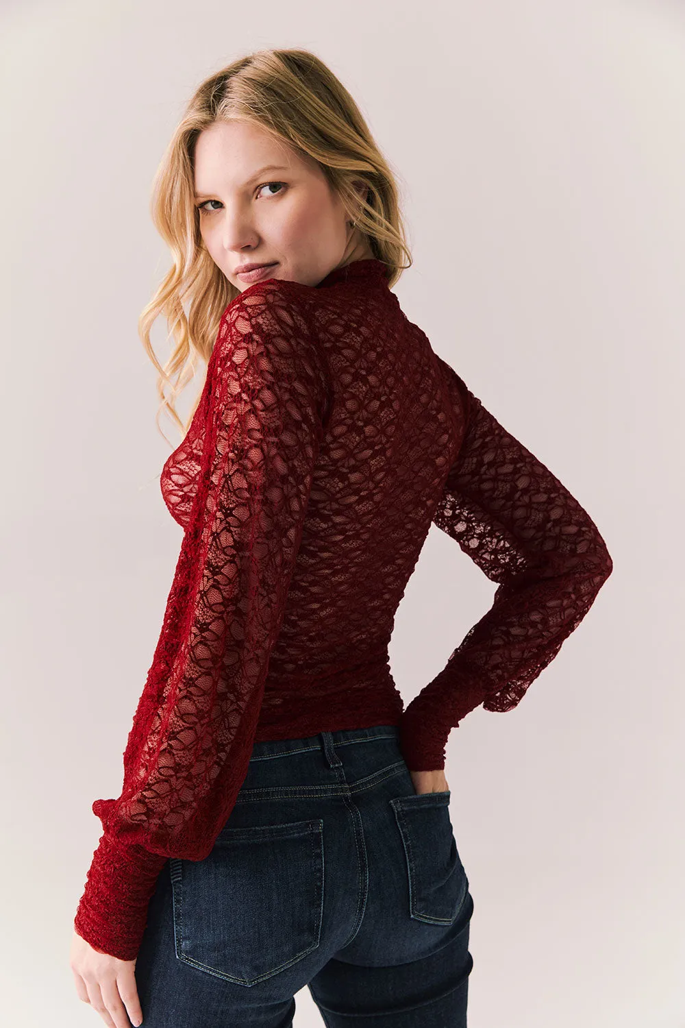 Evelynnnn Cabernet Long Sleeve sold by Chaser product image thumbnail 3