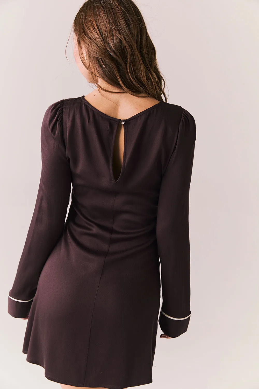 Alba Espresso Mini Dress sold by Chaser product image thumbnail 3