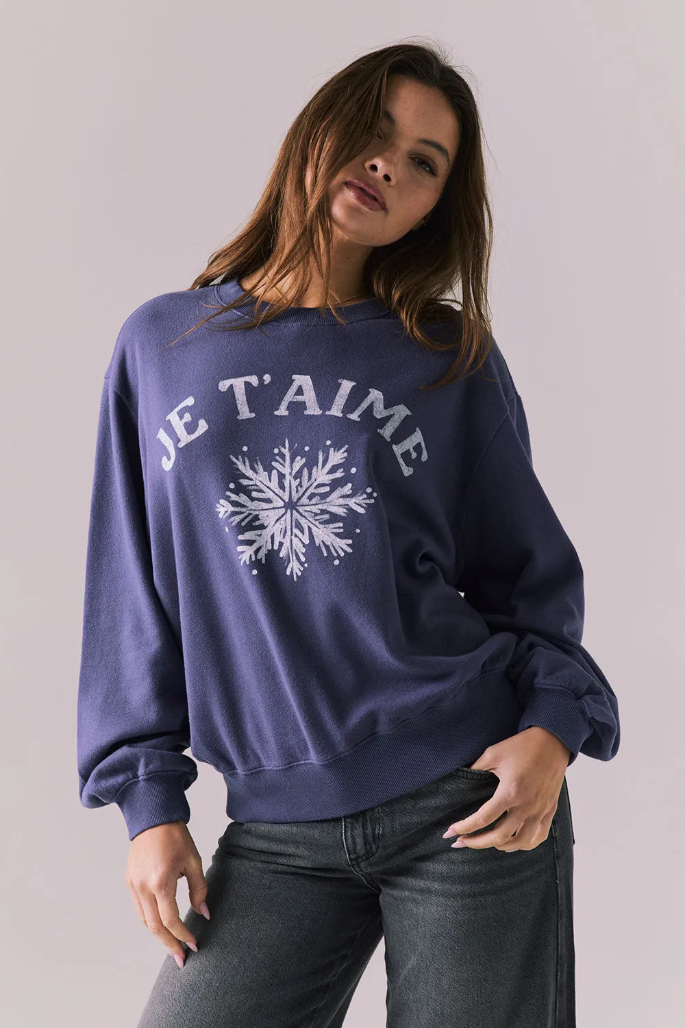 Je T’aime Snow Long Sleeve sold by Chaser product image thumbnail 2