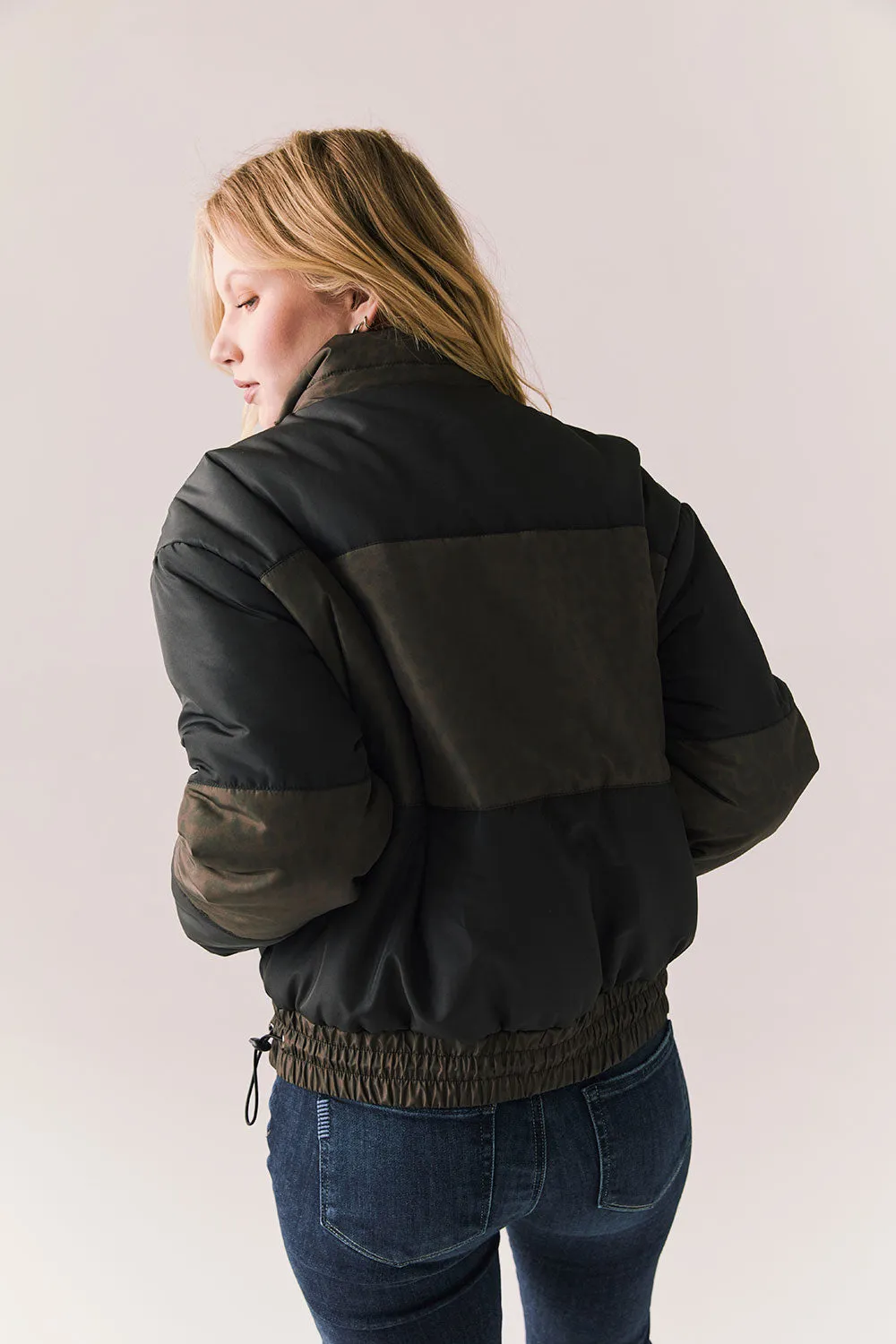 Whistlerrr Leopard and True Black Puffer Jacket sold by Chaser product image thumbnail 3