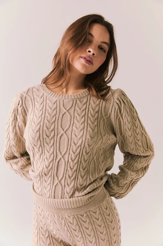 Annira Heather Oatmeal Sweater sold by Chaser