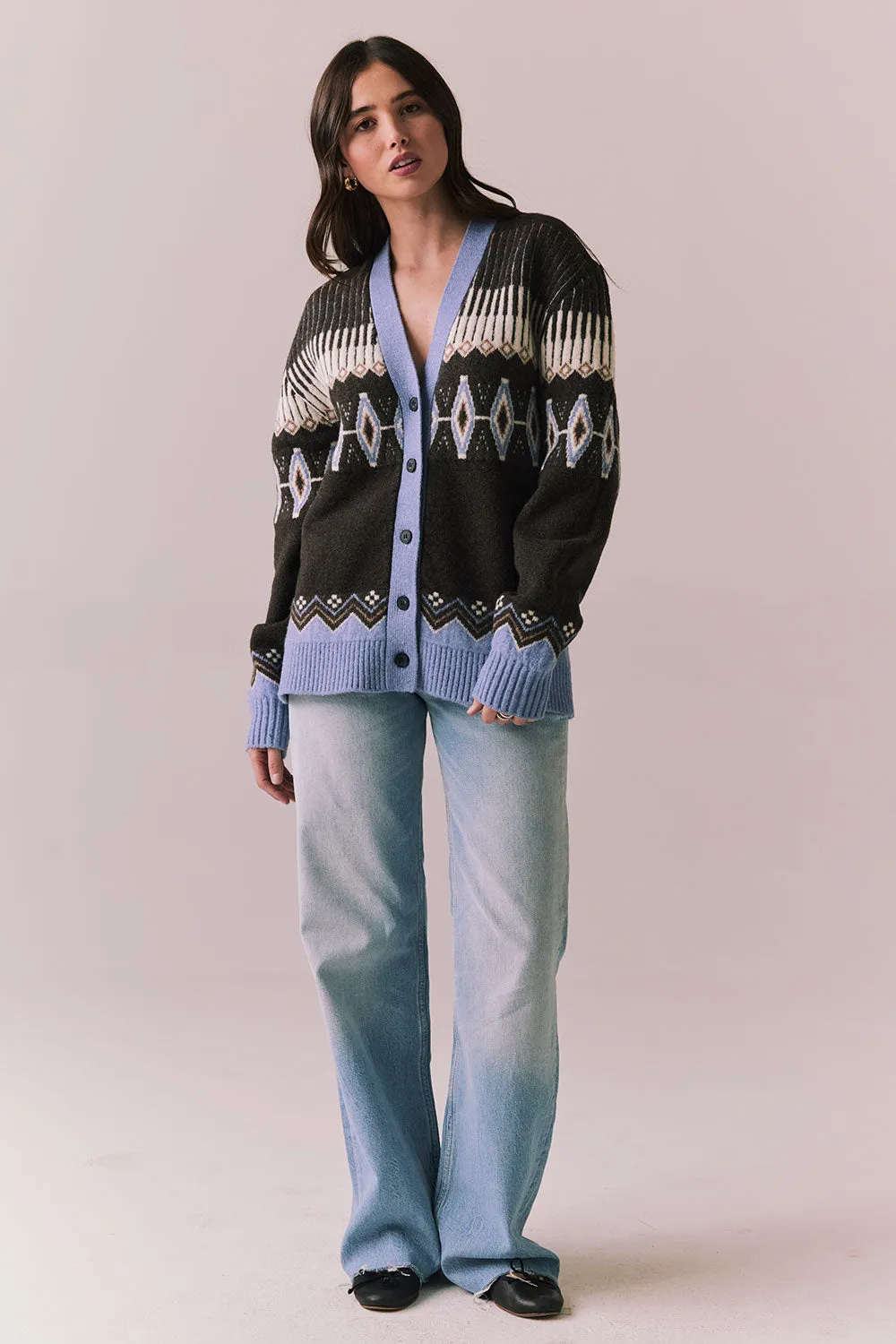 Autumn Fairisle Cardigan sold by Chaser product image thumbnail 5