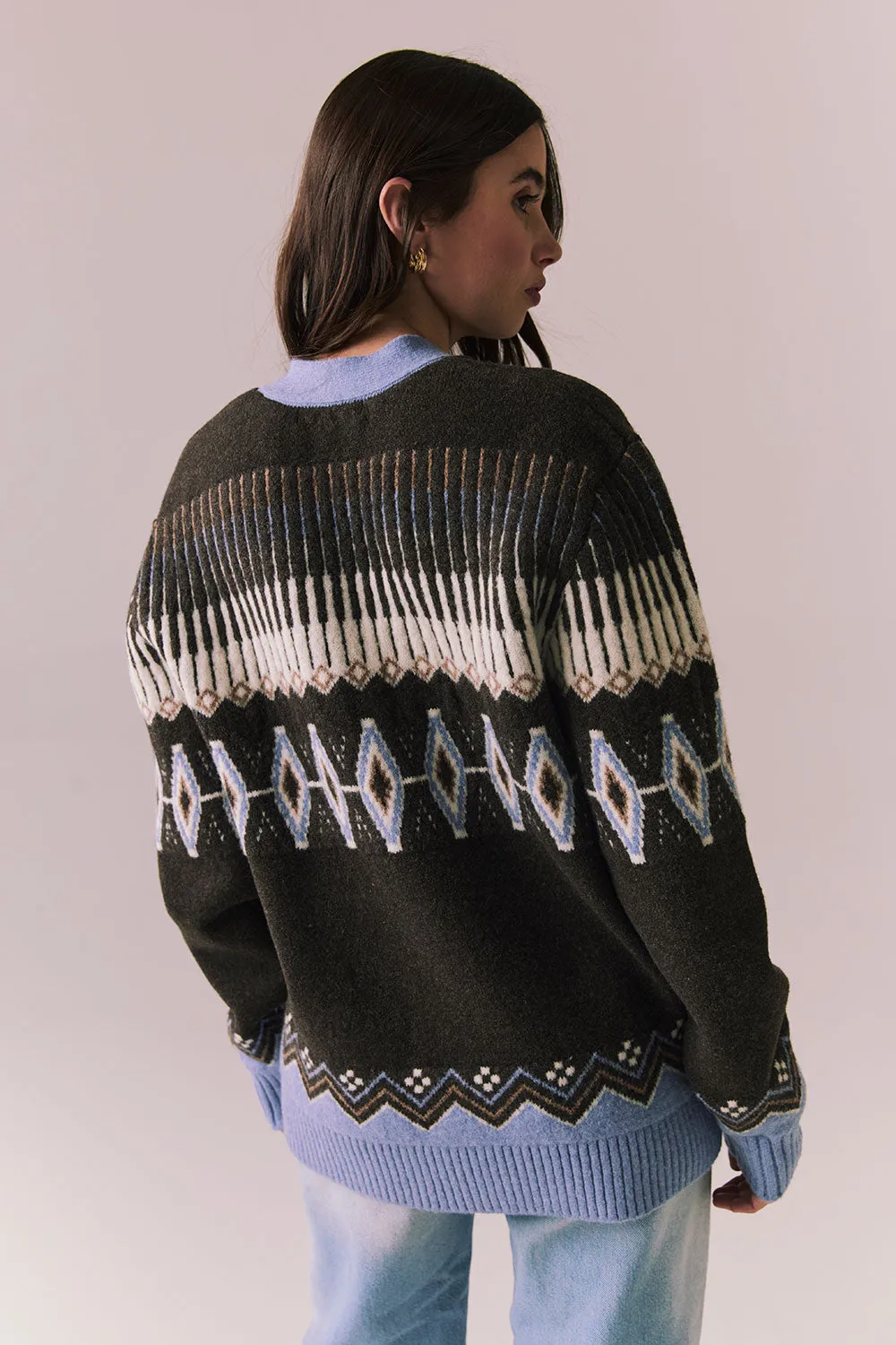 Autumn Fairisle Cardigan sold by Chaser product image thumbnail 3