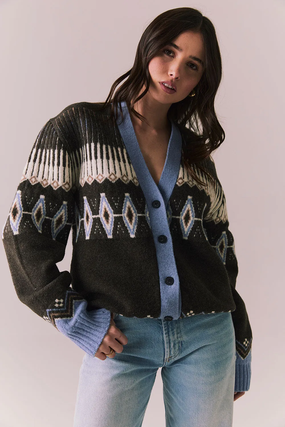 Autumn Fairisle Cardigan sold by Chaser product image thumbnail 2