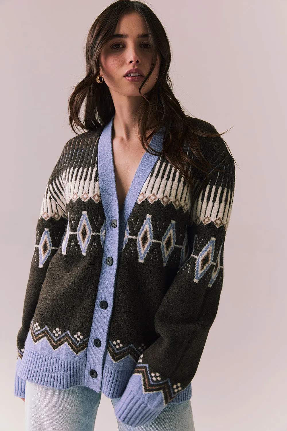 Autumn Fairisle Cardigan sold by Chaser product image thumbnail 4