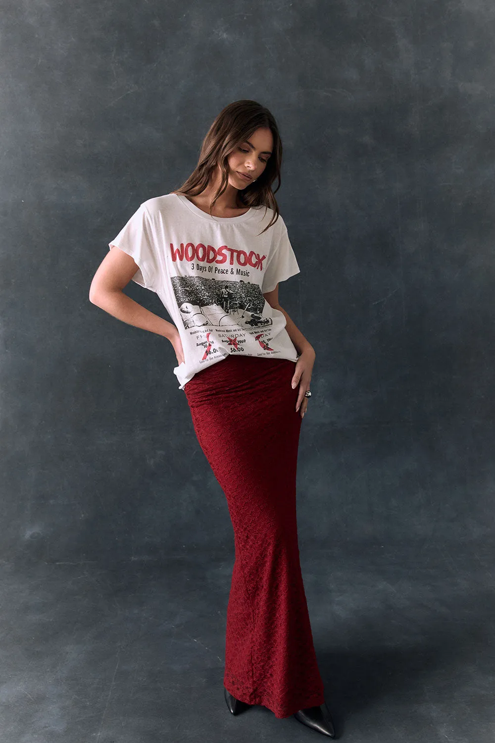 Woodstock Peace And Music Ticket Tee sold by Chaser