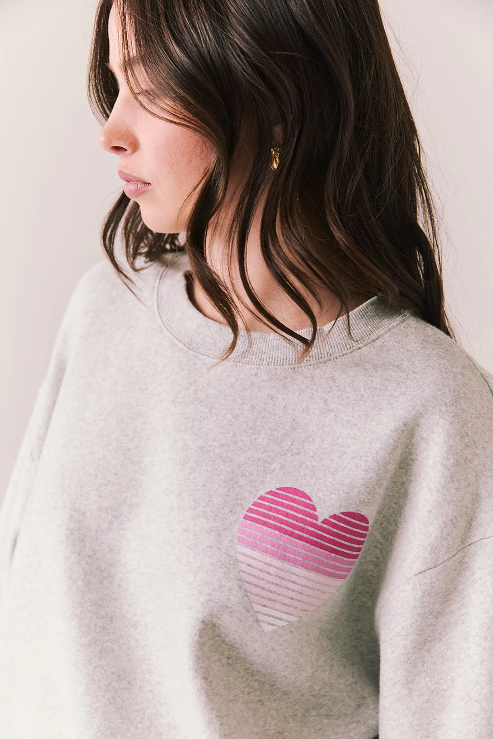 Heart Gradient Long Sleeve sold by Chaser product image thumbnail 3