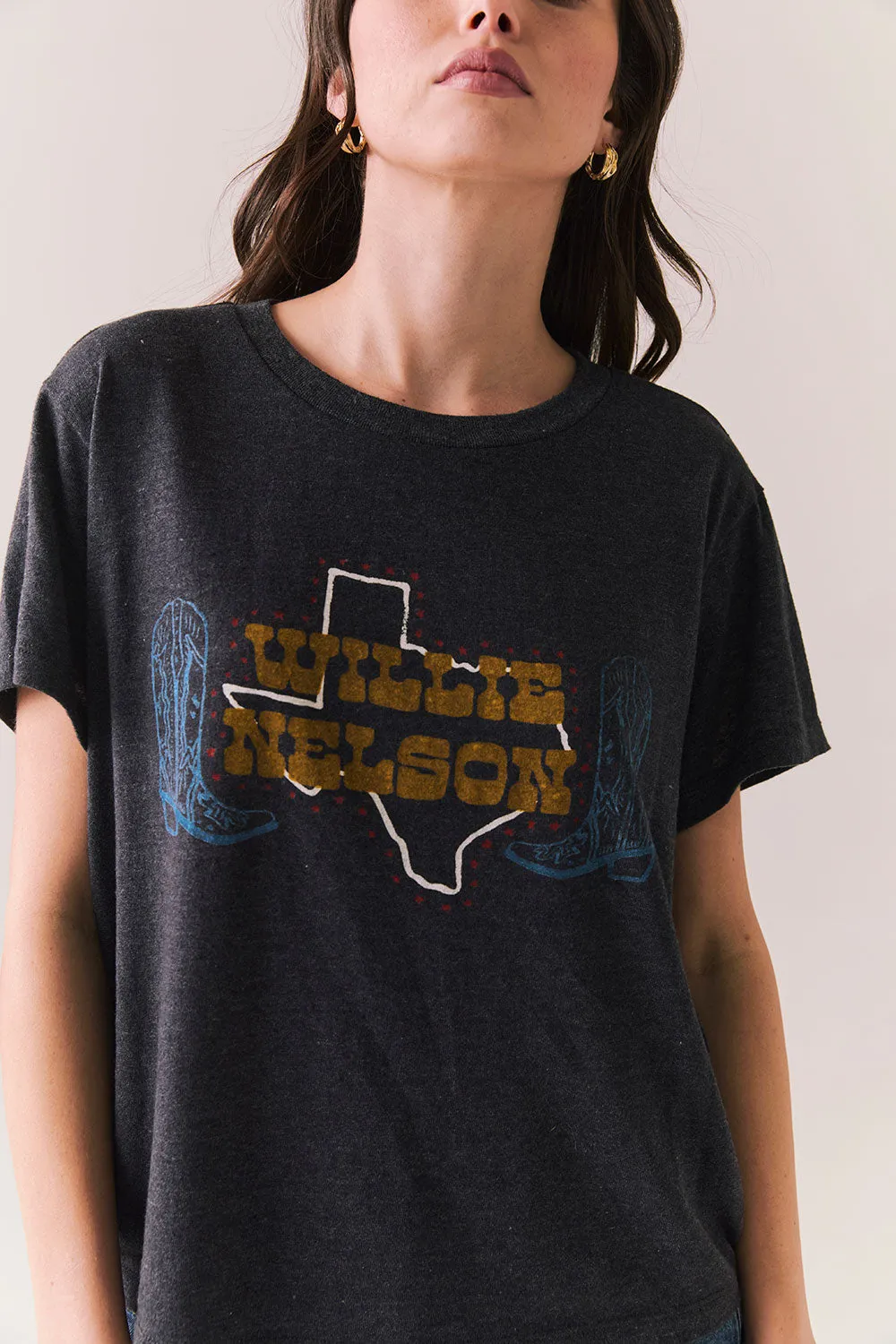 Willie Nelson Texas Boots Tee sold by Chaser product image thumbnail 2