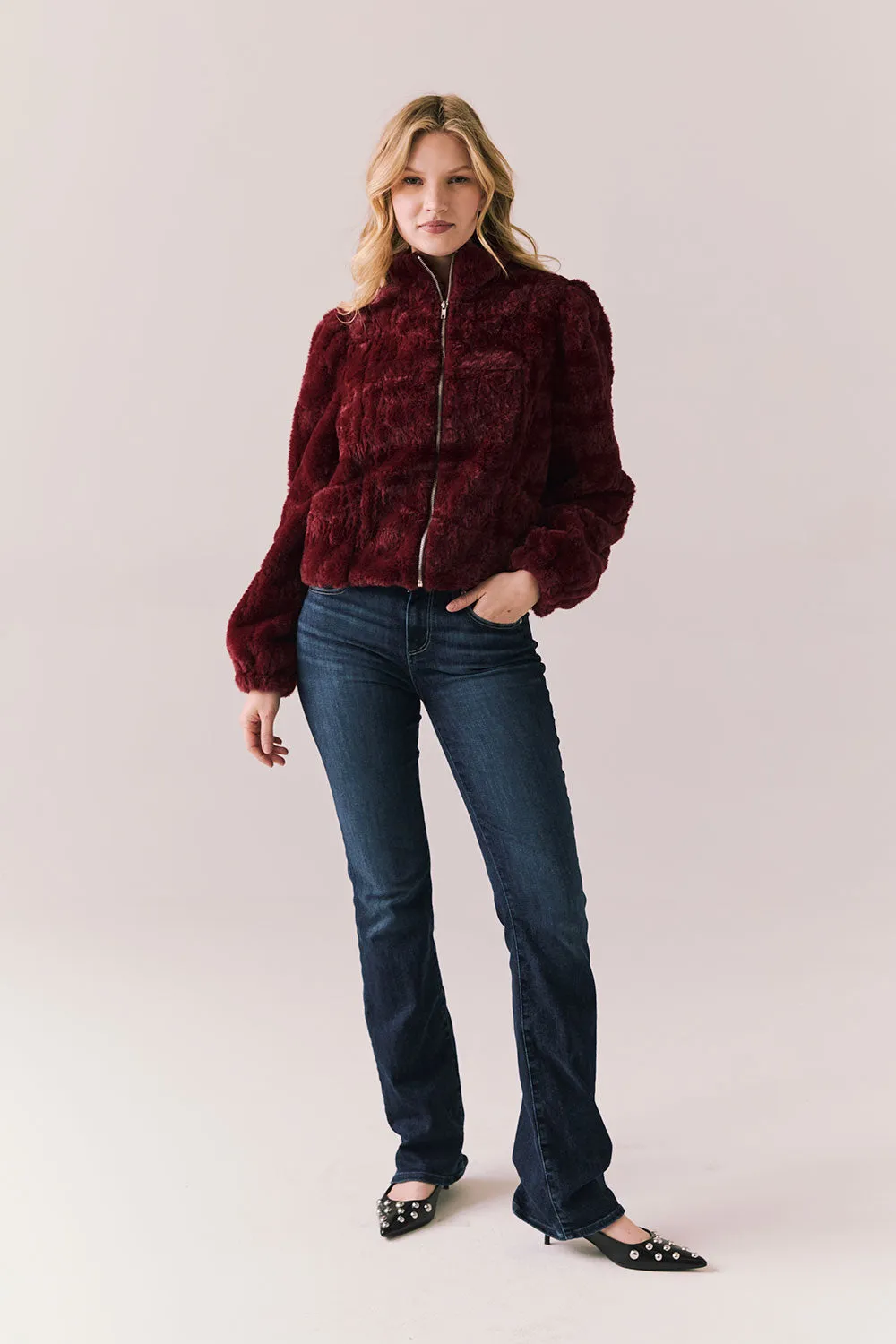 Cabernet Puff Sleeve Jacket sold by Chaser product image thumbnail 5