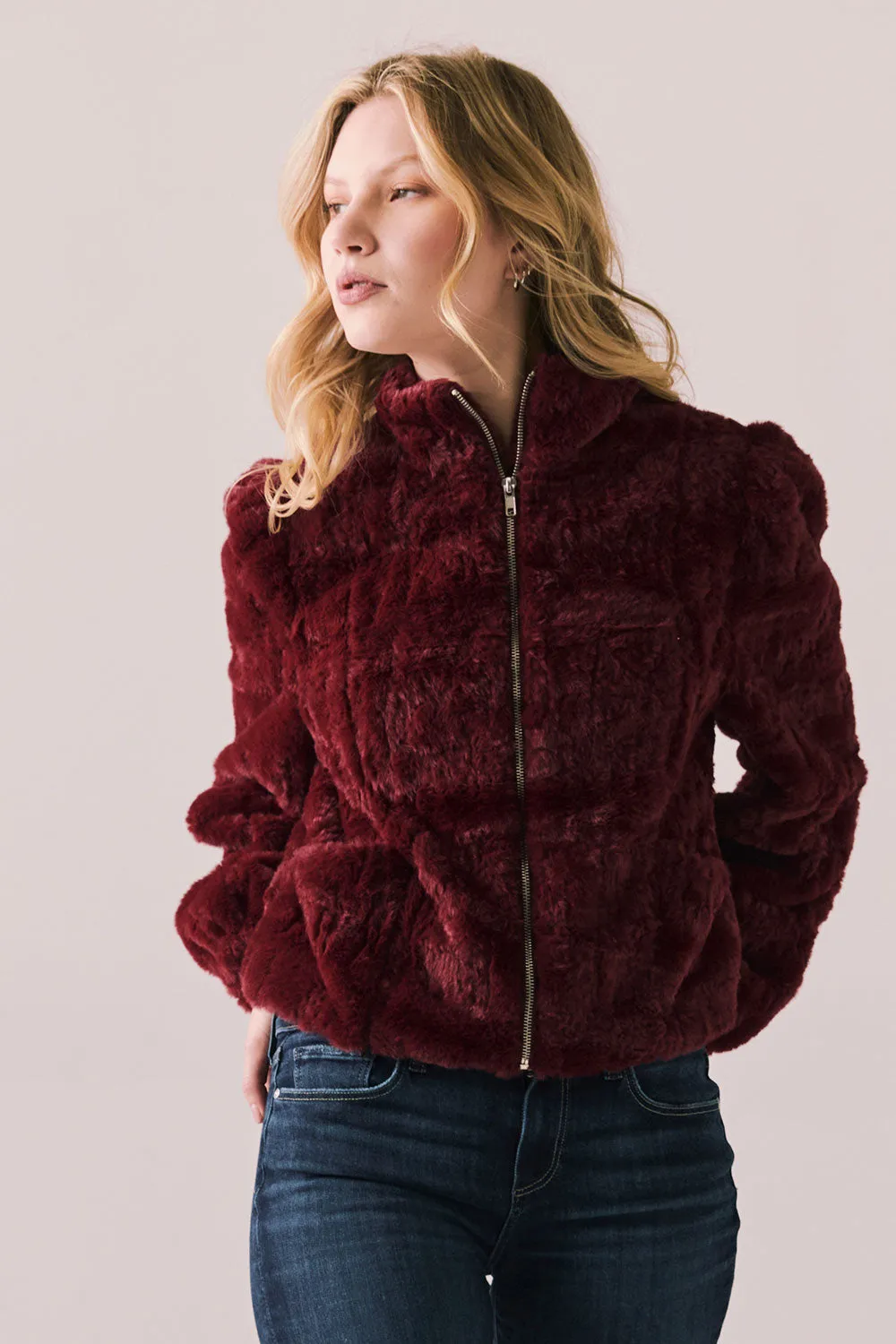 Cabernet Puff Sleeve Jacket sold by Chaser product image thumbnail 3
