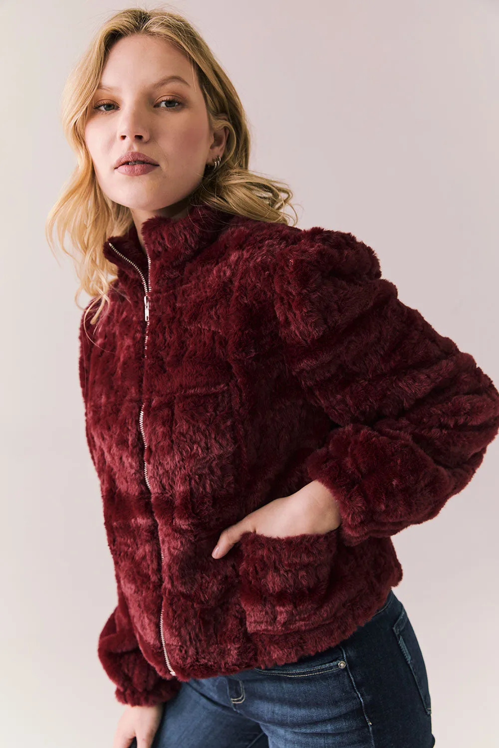 Cabernet Puff Sleeve Jacket sold by Chaser product image thumbnail 2