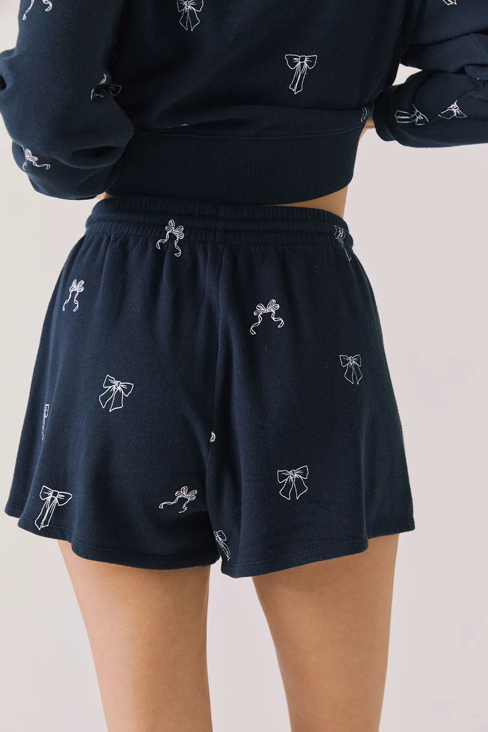 Tossed Bows Navy Blue Shorts sold by Chaser product image thumbnail 4