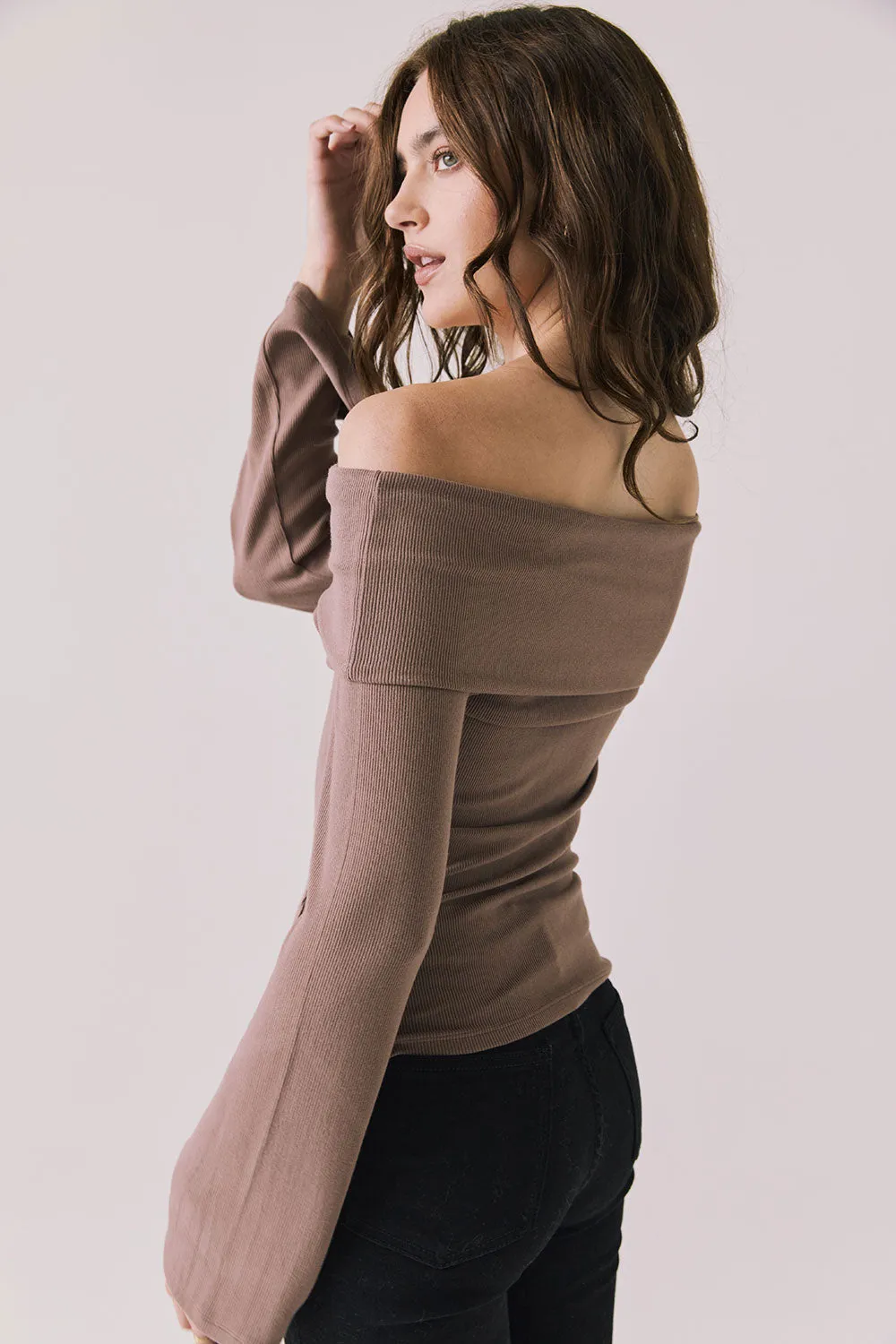 Pixie Deep Taupe Long Sleeve sold by Chaser product image thumbnail 4