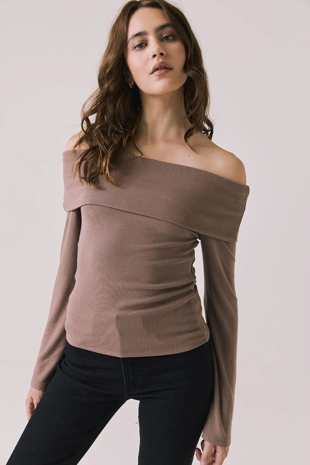 Pixie Deep Taupe Long Sleeve sold by Chaser product image thumbnail 2