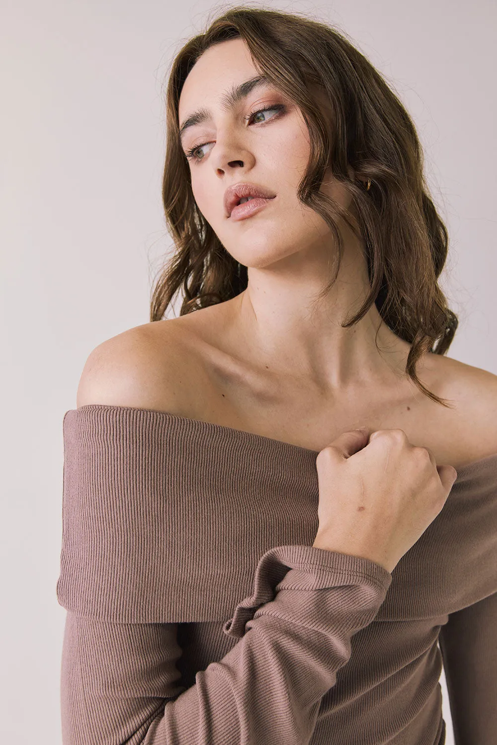 Pixie Deep Taupe Long Sleeve sold by Chaser product image thumbnail 3