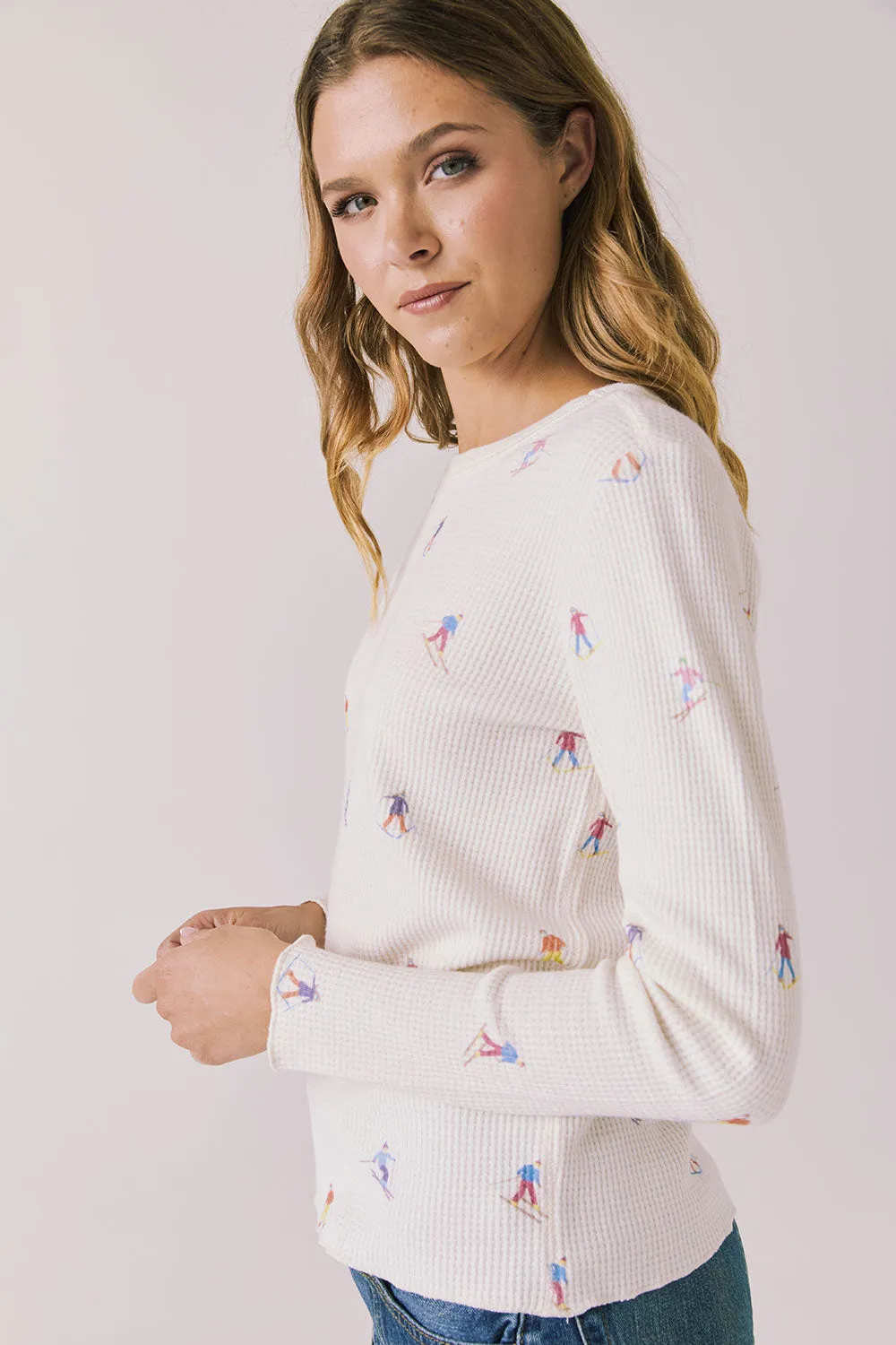 Allover Skiers Long Sleeve sold by Chaser product image thumbnail 3