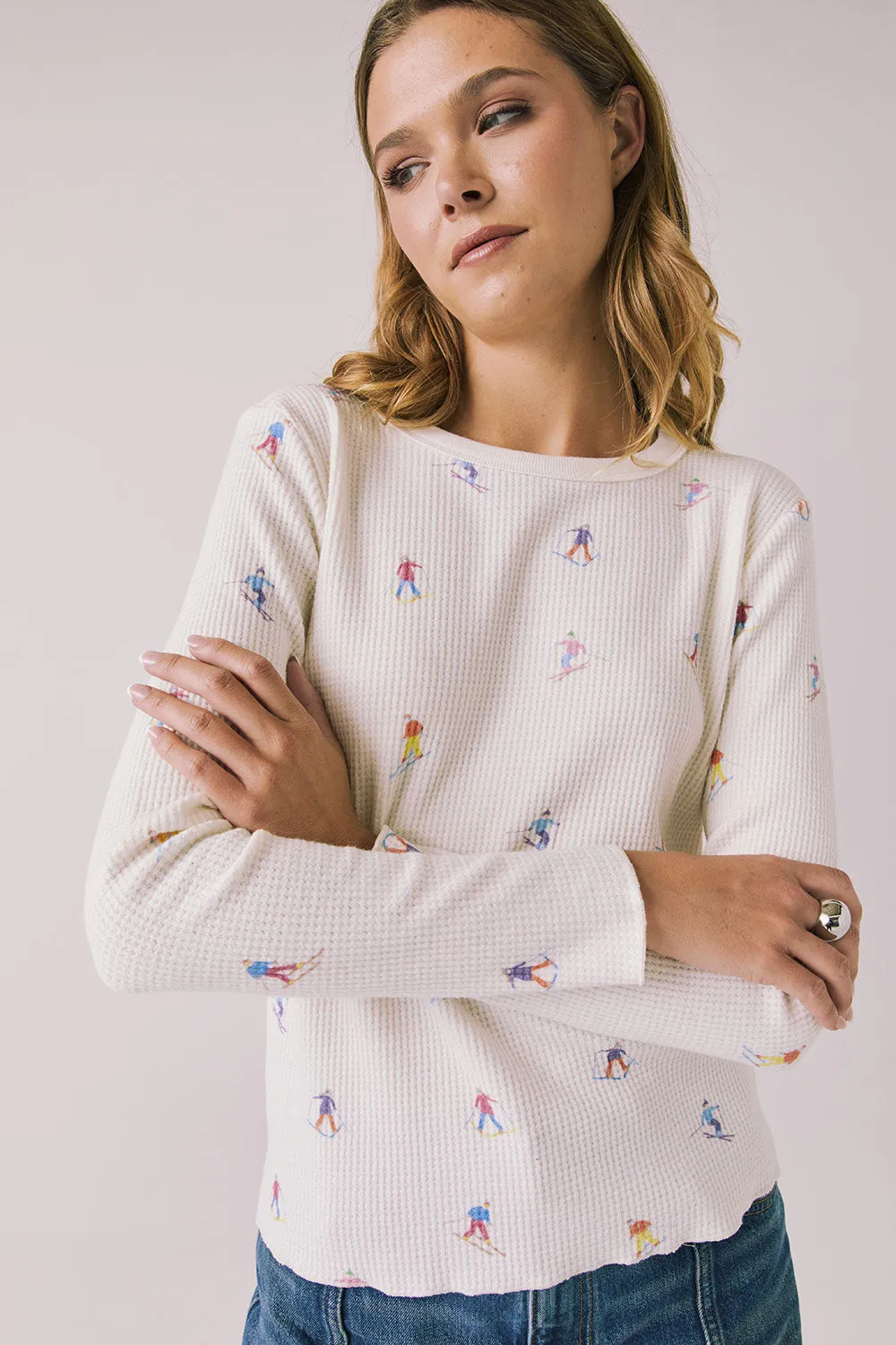 Allover Skiers Long Sleeve sold by Chaser product image thumbnail 2