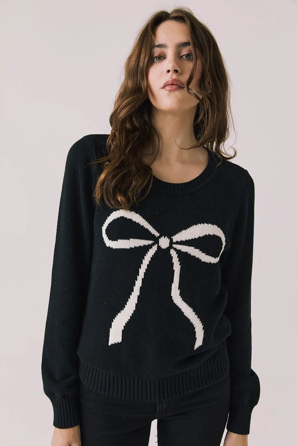 Bow Long Sleeve Sweater sold by Chaser product image thumbnail 2
