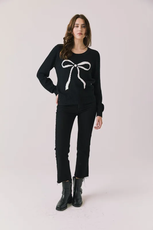 Bow Long Sleeve Sweater sold by Chaser