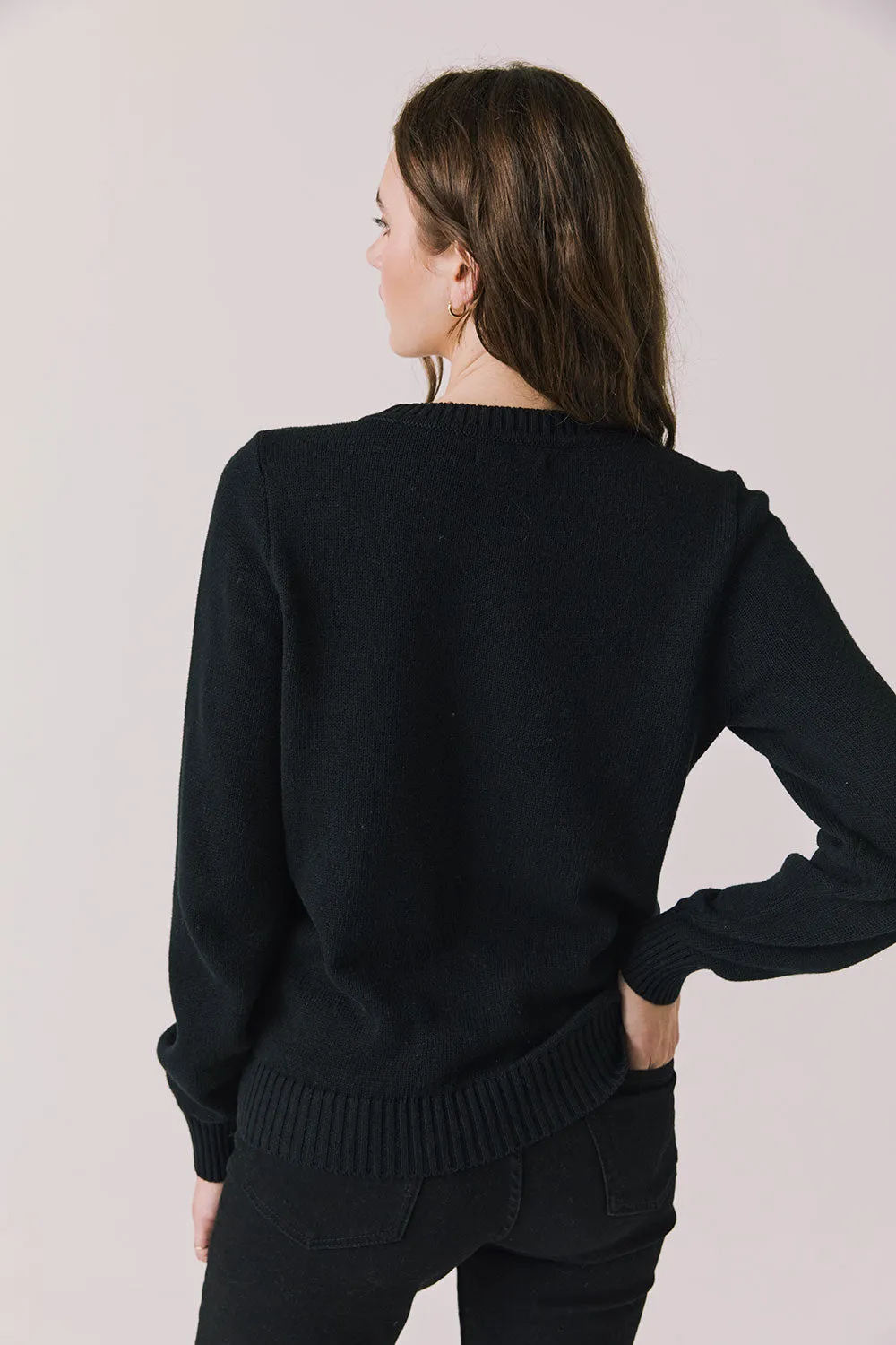 Bow Long Sleeve Sweater sold by Chaser product image thumbnail 4