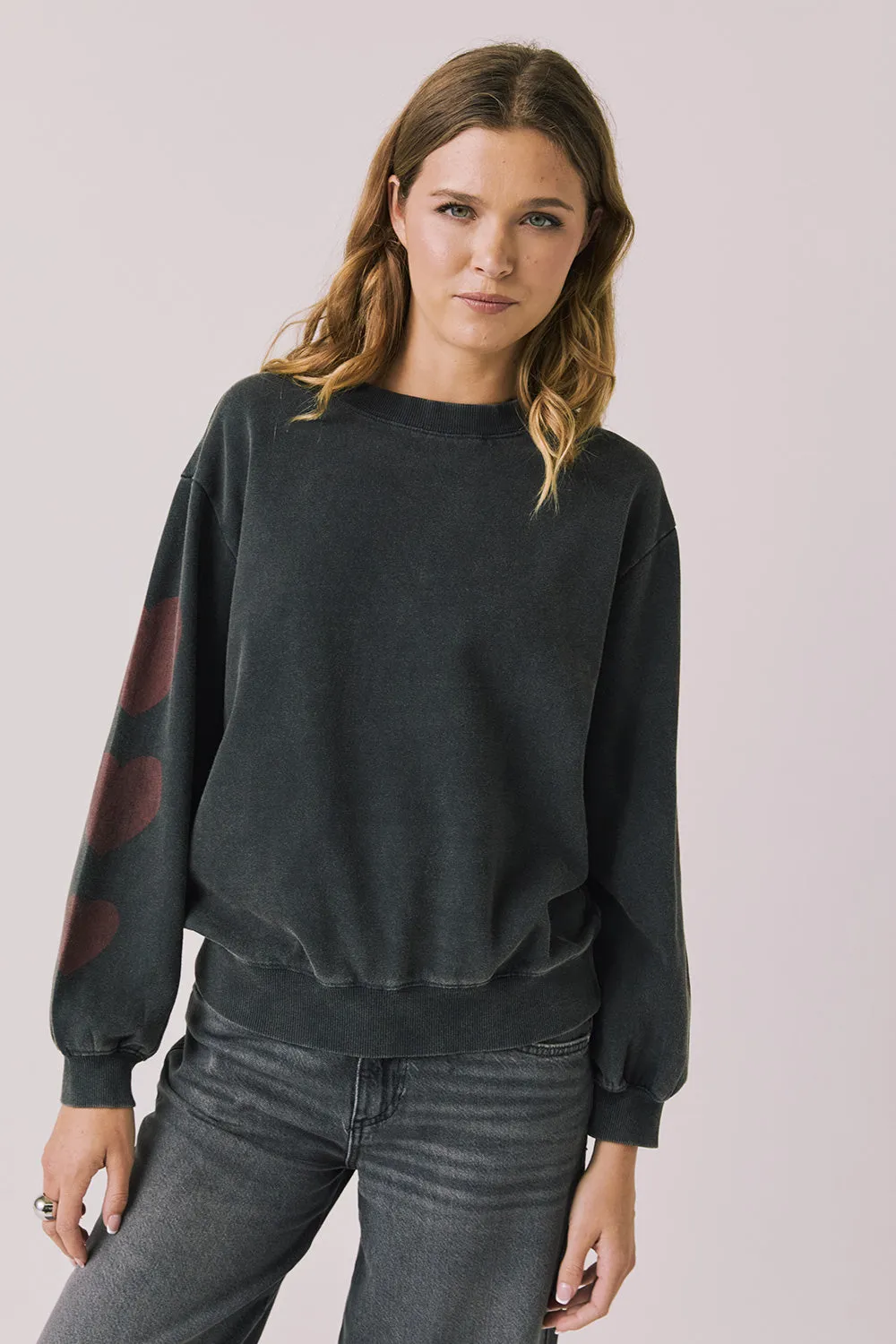 Red Hearts Long Sleeve sold by Chaser product image thumbnail 3