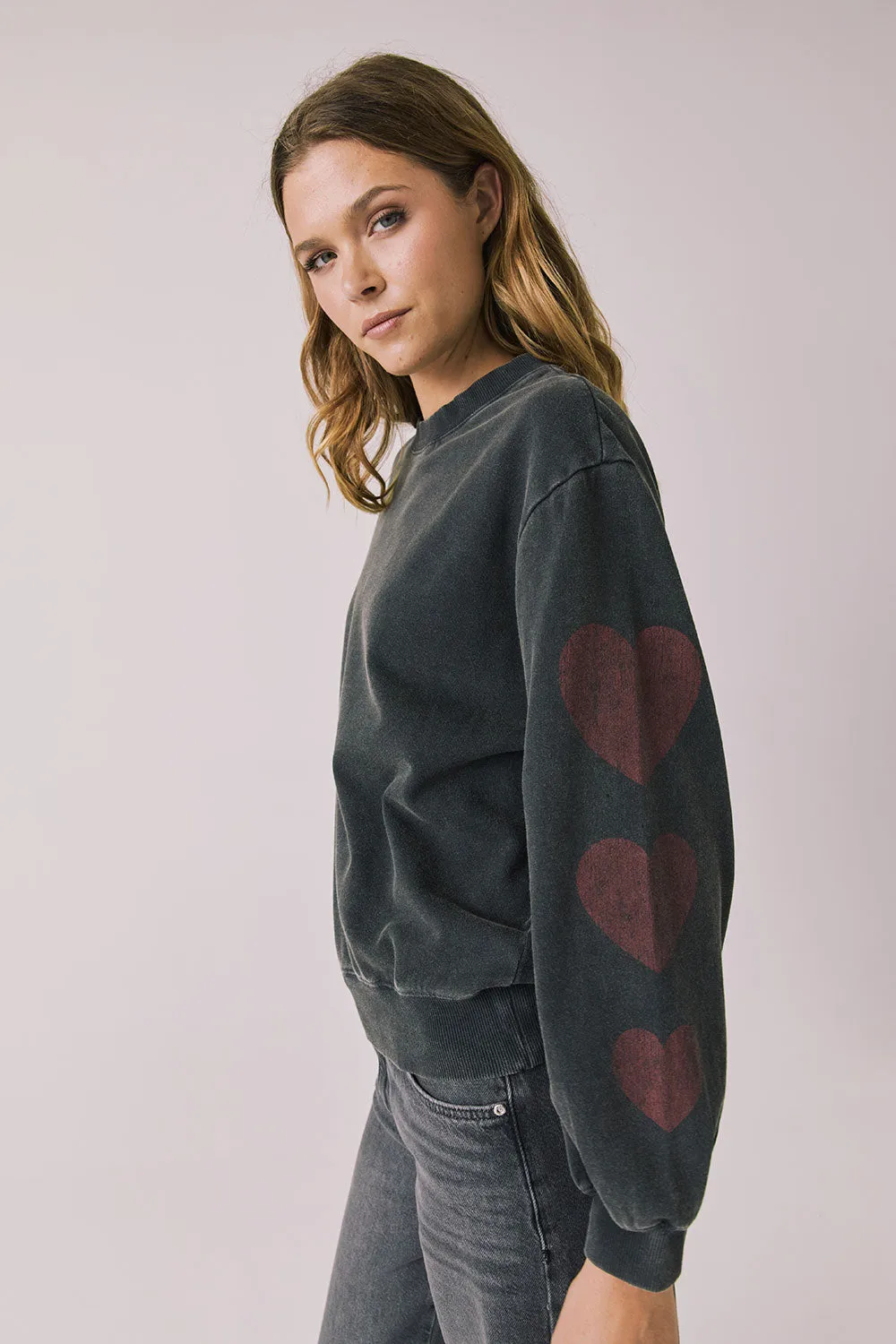 Red Hearts Long Sleeve sold by Chaser product image thumbnail 2