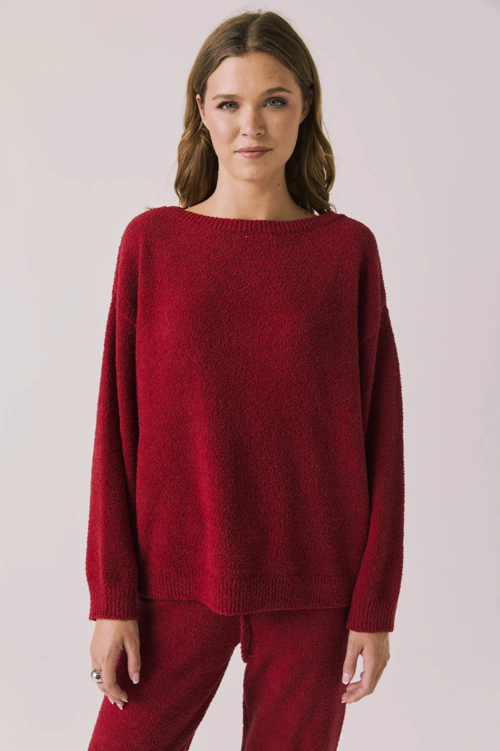 Miller Purple-Red Fig Pullover Sweater sold by Chaser product image thumbnail 2