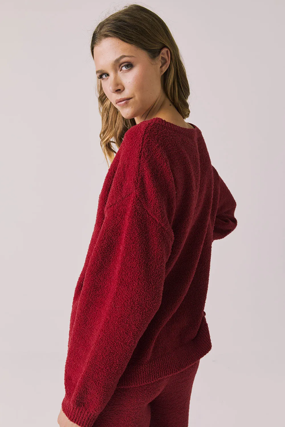 Miller Purple-Red Fig Pullover Sweater sold by Chaser product image thumbnail 3